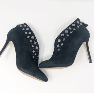 GUESS | Saretta Booties Black Leather Heels Size 8